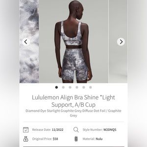 NWT size 8 Lululemon Align Bra *Shine